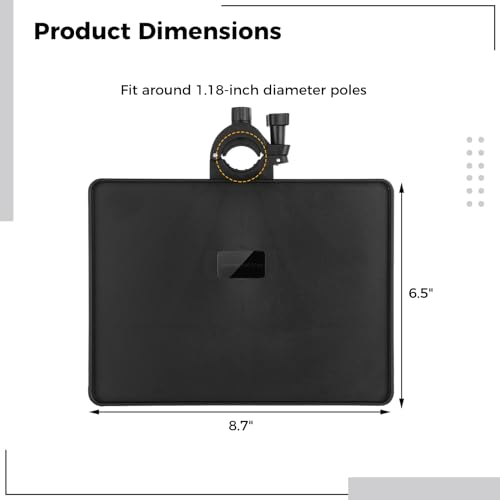 Varku Microphone Stand Tray, Universal Clamp-On Rack Tray, Mic Stand Holder with Strong Load Capacity, Microphone Stand Shelf for Live Streaming Recording Karaoke - Image 5