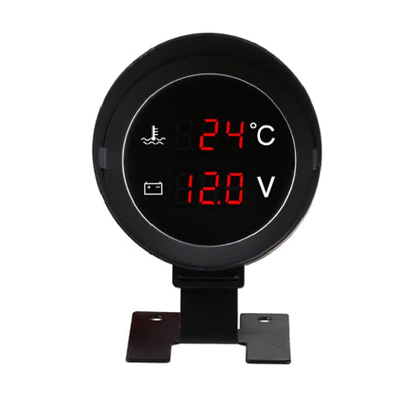 LEDVoltmeter Water Temp Gauge Meter 2in1 Vehicles Digital Gauge for 12V / 24V Car Truck with Sensor Easy Installation - Image 5