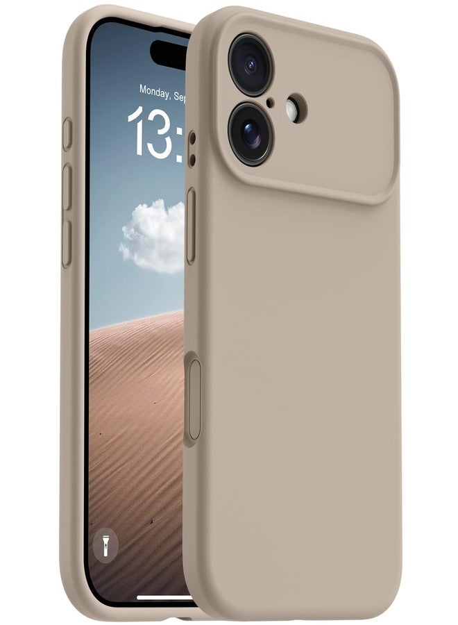 اوتوفلاي جراب OTOFLY المغناطيسي لهاتف iPhone 17، متوافق مع Magsafe، جراب كلاسيكي من السيليكون السائل، زر تحكم مدمج بالكاميرا، بطانة من الألياف الدقيقة مقاومة للخدش، لون بني فاتح - Image 1