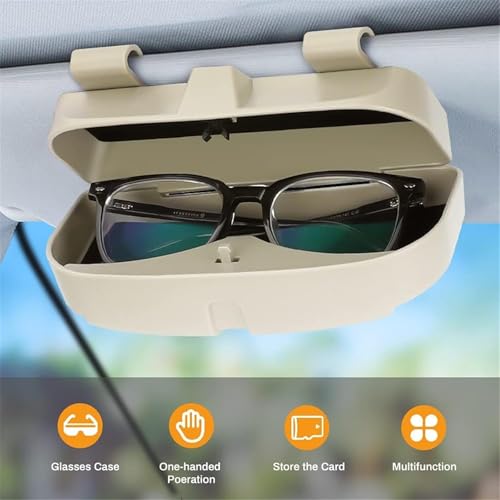 KANISYA Universal Car Visor Sunglasses Case Holder, Plastic Eyeglasses Clip Storage Case Holder Organizer, Sun Visor with Hidden Magnetic Car Sunglasses Organizer Suit for All The Vehicle Models - Image 5