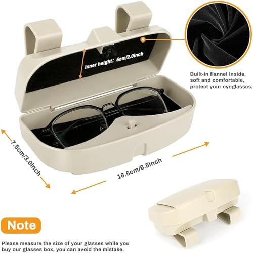 KANISYA Universal Car Visor Sunglasses Case Holder, Plastic Eyeglasses Clip Storage Case Holder Organizer, Sun Visor with Hidden Magnetic Car Sunglasses Organizer Suit for All The Vehicle Models - Image 4