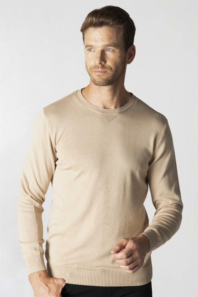 Tudors Slim Fit Narrow Cut Crew Neck Men's Sweater