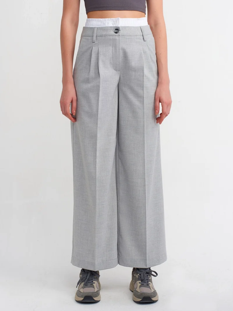 Dilvin 71286 Fitted Underwear Trousers-Grey