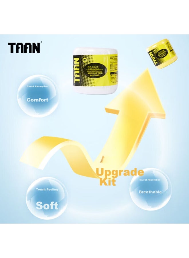 Taan Badminton Racket Handle Shock-absorbing Film, Tennis Racket Cushioning Film, Hand Grip Base Film, White, 2-pack - Image 3