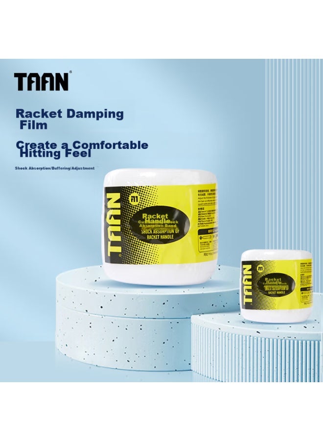 Taan Badminton Racket Handle Shock-absorbing Film, Tennis Racket Cushioning Film, Hand Grip Base Film, White, 2-pack - Image 1