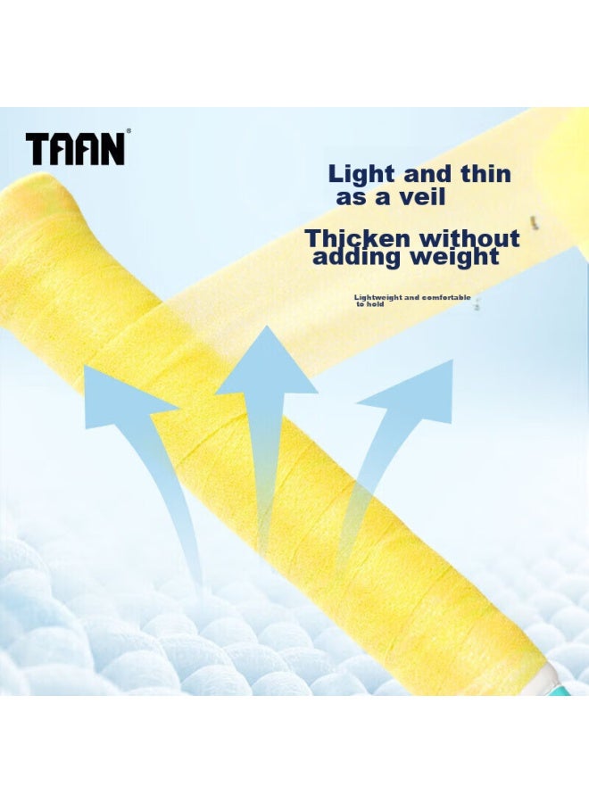 Taan Badminton Racket Handle Shock-absorbing Film, Tennis Racket Cushioning Film, Hand Grip Base Film, White, 2-pack - Image 5