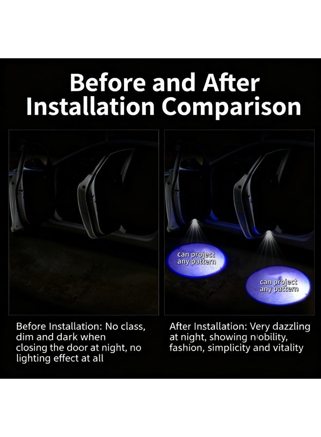 Car Door Projector Five-Pointed Star Logo Ghost Shadow LED Light Wireless Projection Light - Image 5