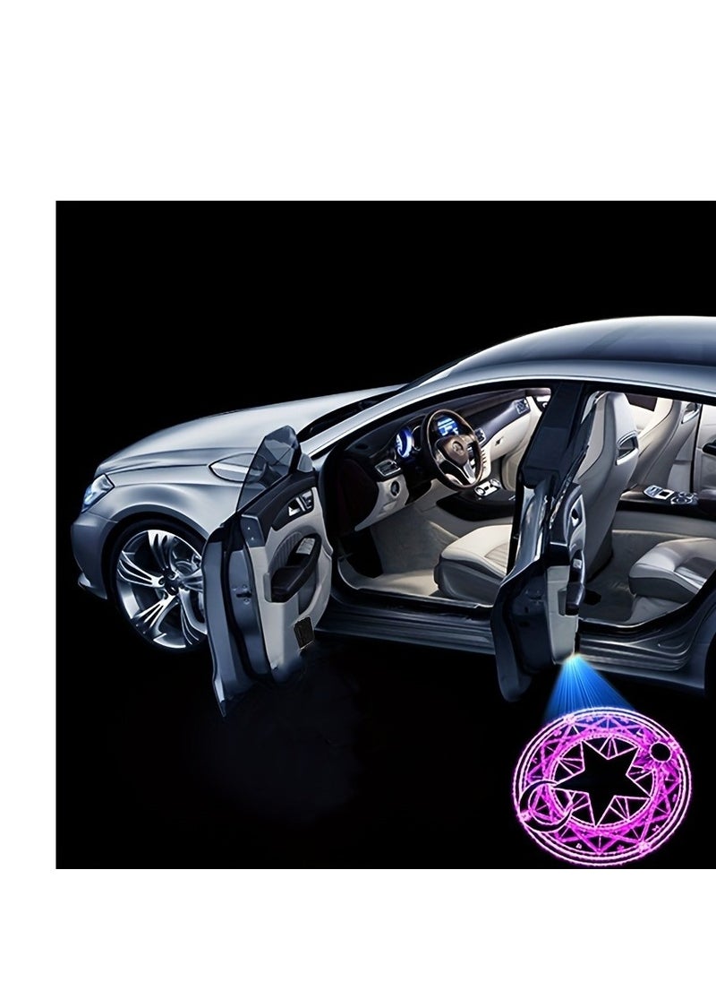 Generic Car Door Projector Five-Pointed Star Logo Ghost Shadow LED Light Wireless Projection Light  - Image 1