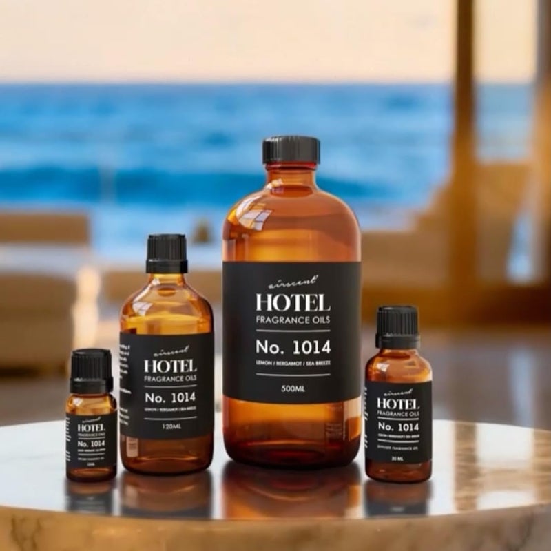 AirScent Hotel Diffuser Oil No. 1014 Inspired by The Iconic 5-Star Hotel Coastal Blend - Lemon Bergamot Sea Breeze - 30 mL, 1 fl oz - Fragrance Oil for Ultrasonic and Waterless Diffusers and Crafting | Lemon Bergamot Sea Breeze - Coastal Blend - Fragrance Oil for Ultrasonic and Waterless Diffusers and Crafting - Image 1