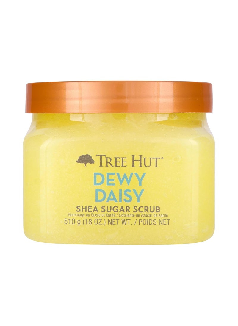 Tree Hut Tree Hut Dewy Daisy Shea Sugar Scrub  Exfoliating Body Scrub Removes Dead Dry Skin for a Soft  Hydrated Feel  Nourishing Essential Body Care  18 fl oz 