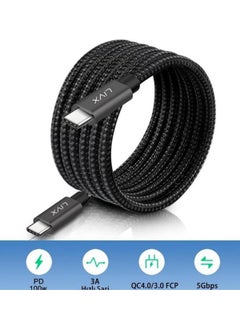 Livx Dual Pack Solid 100W 5A Type C To Type C Pd 2.0 5 Gbps 2 Meter Fast Charging and Data Cable Space Gray  - Image 3