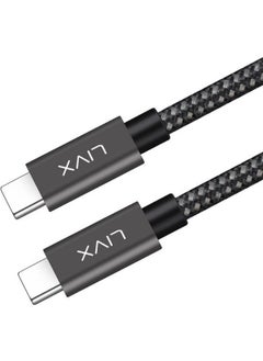 Livx Dual Pack Solid 100W 5A Type C To Type C Pd 2.0 5 Gbps 2 Meter Fast Charging and Data Cable Space Gray  - Image 2