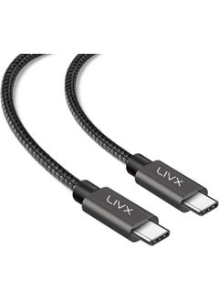 Livx Dual Pack Solid 100W 5A Type C To Type C Pd 2.0 5 Gbps 2 Meter Fast Charging and Data Cable Space Gray  - Image 4