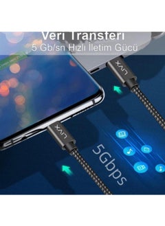 Livx Dual Pack Solid 100W 5A Type C To Type C Pd 2.0 5 Gbps 2 Meter Fast Charging and Data Cable Space Gray  - Image 5