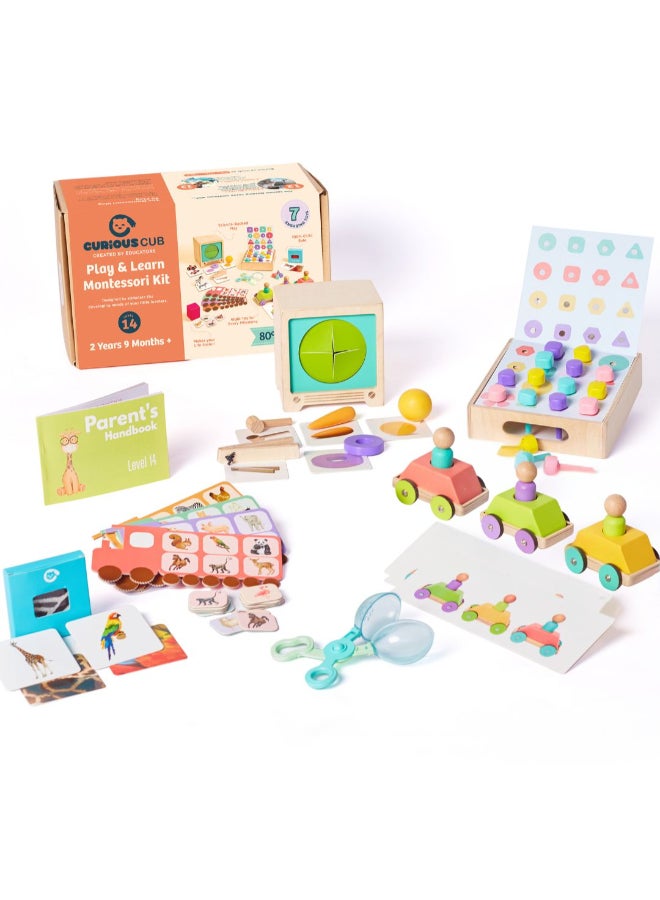 Curious Cub Montessori Learning Wooden Baby Toys Problem Solving, Measuring Skill Children Toys  Montessori Toys For 2+ Year Old  Fine Motor And Memory Skills  Baby Gift Set - Image 1