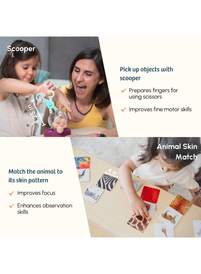 Curious Cub Montessori Learning Wooden Baby Toys Problem Solving, Measuring Skill Children Toys  Montessori Toys For 2+ Year Old  Fine Motor And Memory Skills  Baby Gift Set - Image 5