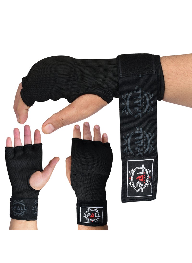 Spall - Boxing Hand Wraps Gell Mitt Grip Inner Handwraps With Long Boxing Wrist Straps For Muay Thai Boxing Kickboxing For Men And Women Comes In Pair - Image 1