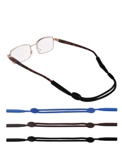 T NEWFUN Tailless Sunglasses with Adjustable Eyeglass Straps Sport Style 3 Pack 14 Inch Eyeglass Cord Straps for Kids Women Men  - Image 1