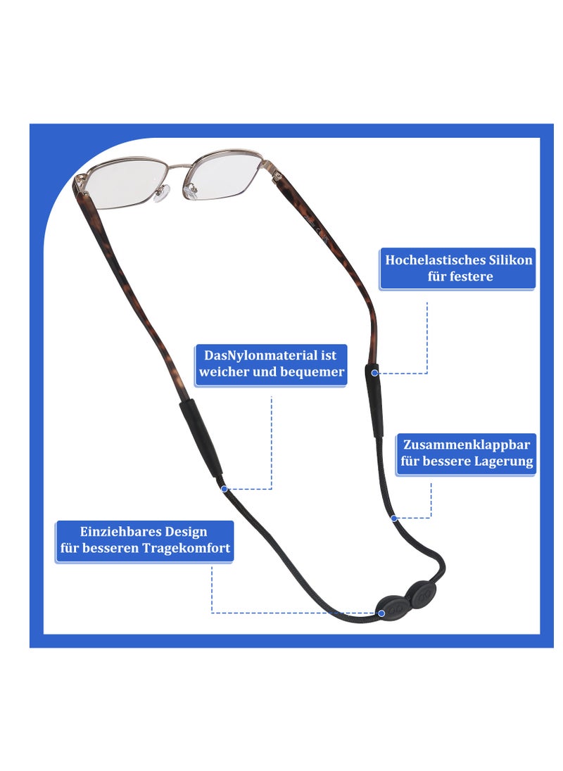T NEWFUN Tailless Sunglasses with Adjustable Eyeglass Straps Sport Style 3 Pack 14 Inch Eyeglass Cord Straps for Kids Women Men  - Image 3