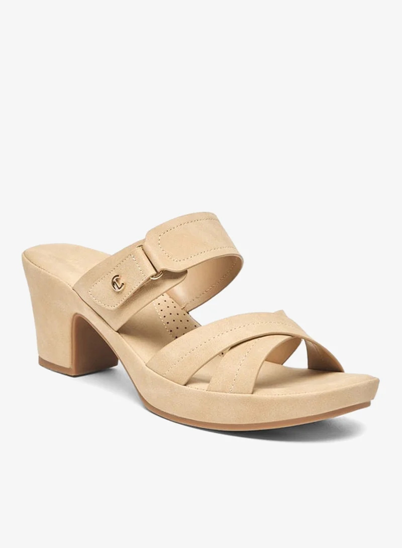 لو كونفورت صنادل نسائية بسيطة بحزام متقاطع