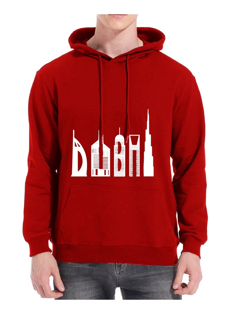 Dubai Skyline Hoodie - Soft Cotton Pullover - Casual Fashion Hoodie for Men and Women - Long Sleeve with Drawstring and Pockets - Perfect for Travel - Image 1