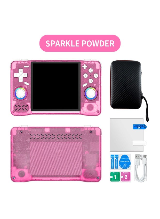 Western Mountains RF40H handheld game console, 4.0-inch retro game console, pre-installed with 20,000 classic games, open-source Linux system, supports WiFi online games, portable pocket handheld video game console (pink) - Image 1
