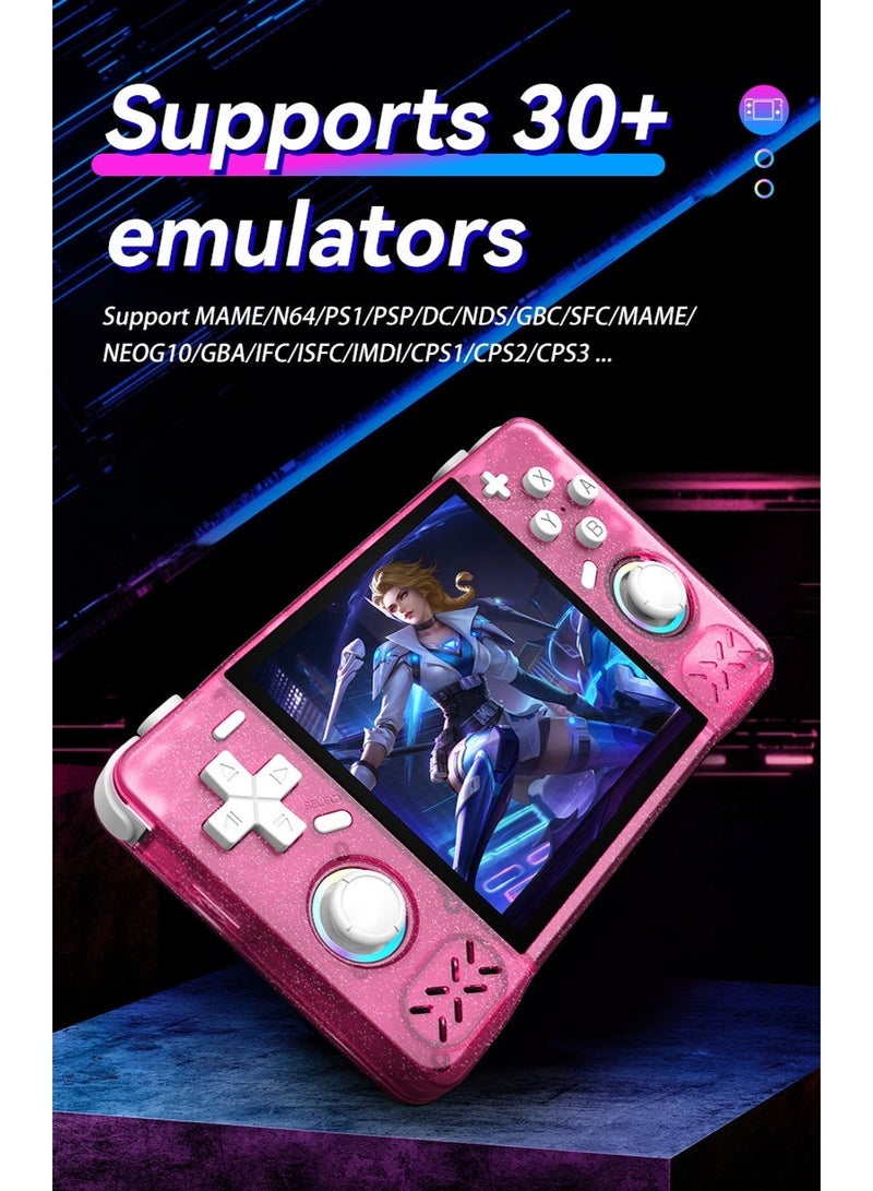 Western Mountains RF40H handheld game console, 4.0-inch retro game console, pre-installed with 20,000 classic games, open-source Linux system, supports WiFi online games, portable pocket handheld video game console (pink) - Image 2