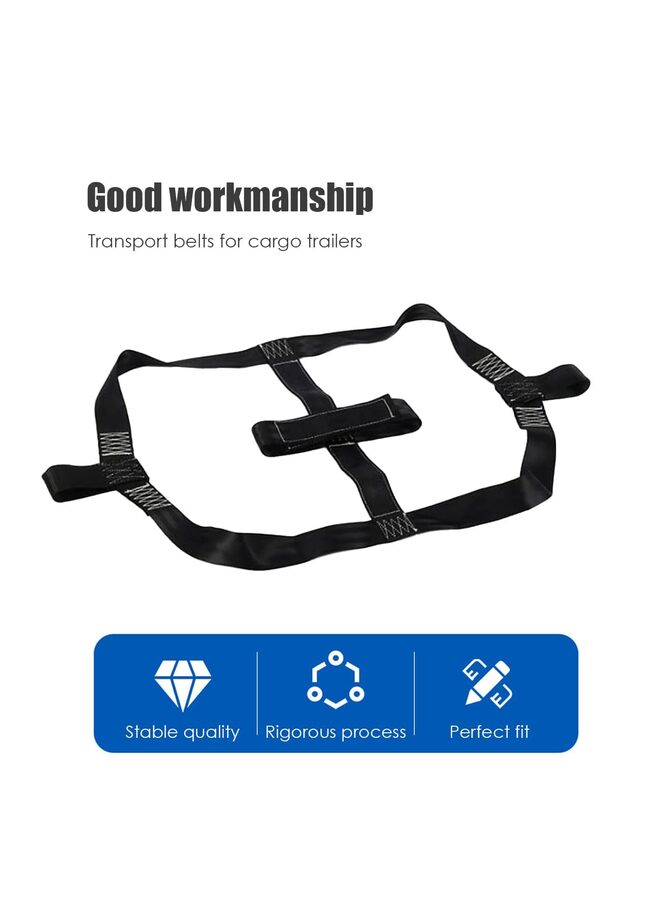 Universal Motorcycle Rear Wheel Tie Down Strap for Transport Safety - Lashing Straps/Black - Image 3