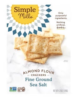 Simple Mills Almond Flour Crackers Fine Ground Sea Salt 4.25 oz 120 g  - Image 1