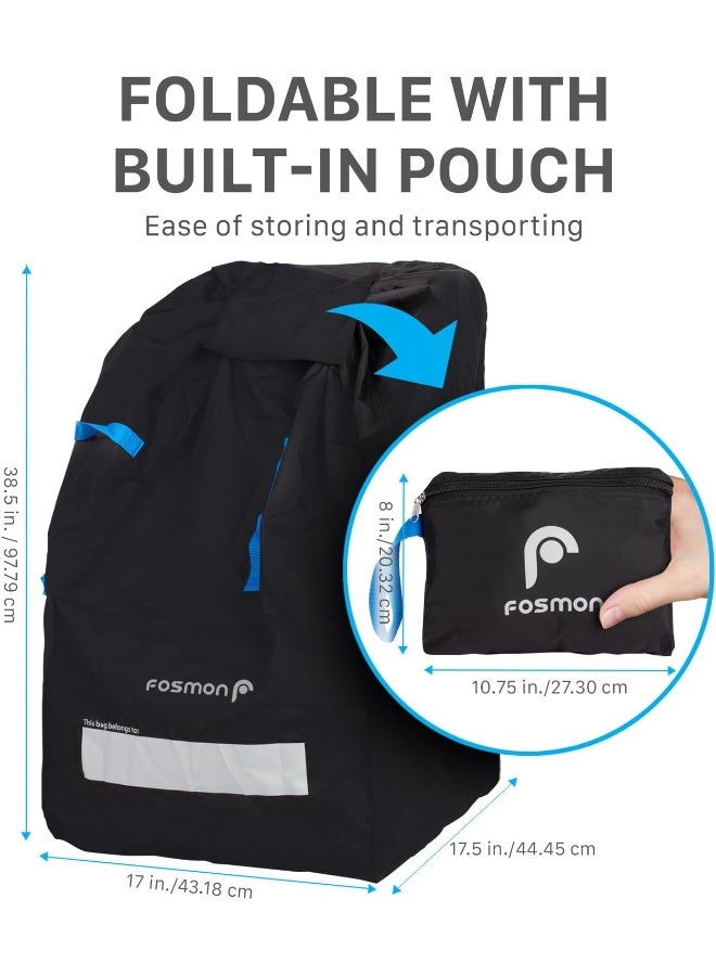 Fosmon Airplane Car Seat Travel Bag Adjustable Shoulder Strap Padded Nylon Backpack Style Universal Size - Image 4