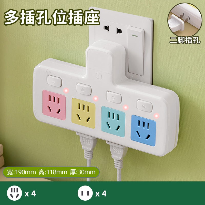 Pure Copper Wireless Plug-In Board Multi-Function Usb Plug-In One-Turn Multi-Hole Conversion Socket Home Office Plug-In Board - Image 1