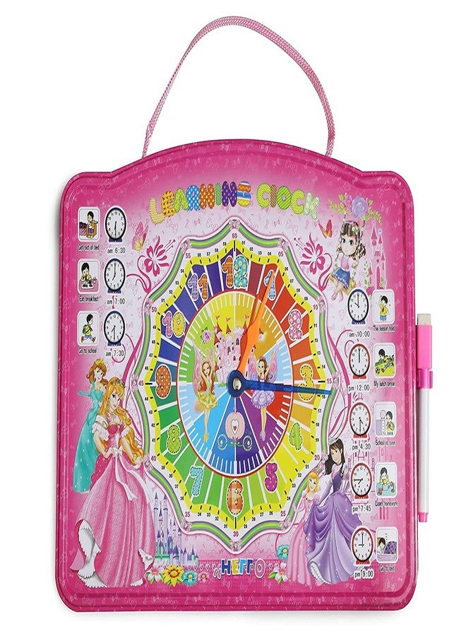 Fiddlys 3 in 1 Learning Clock, Daily Routine & White Board megnetic, Learning & Educational Toy Multicolor - Image 3