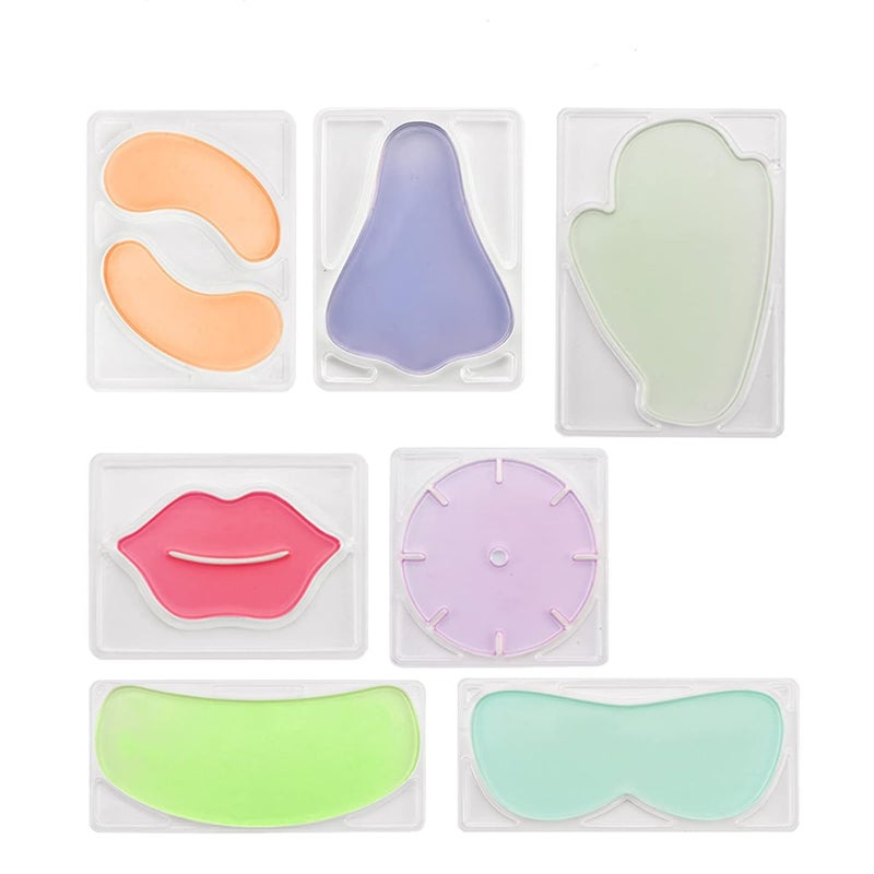 ZJchao 7 Types Mask, Jelly Mask Making Plate, DIY Reusable Seaweed Face Mask Patch, Mask Machine Maker Accessories Tray(Without Mask Machine) - Image 1