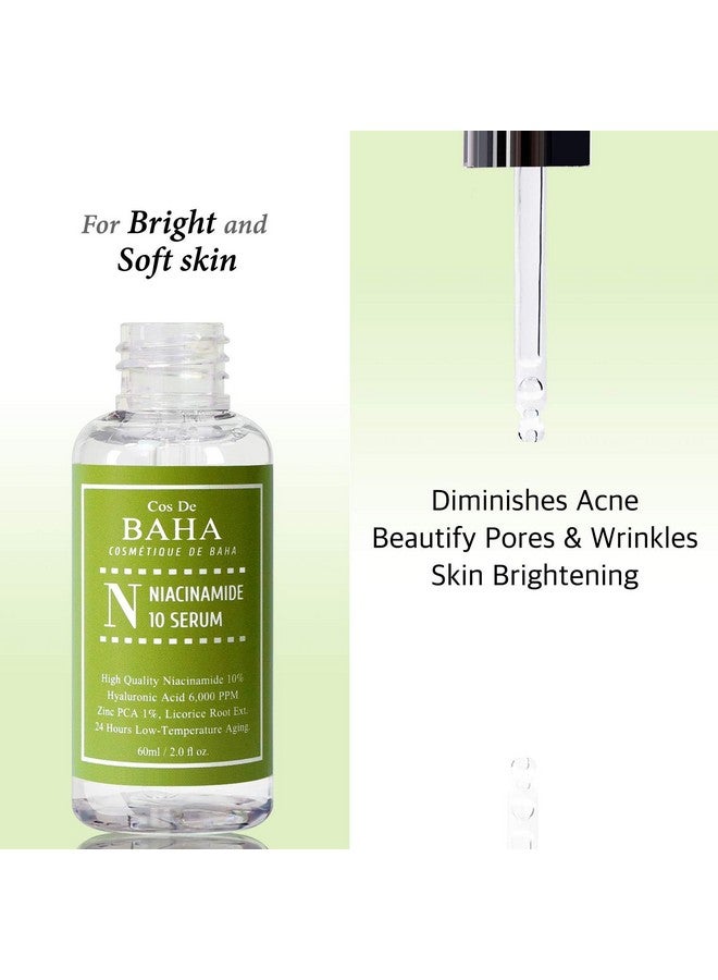 Cos De BAHA Niacinamide 10% + Zinc Pca 1% Serum For Face - Pore Reducer + Uneven Skin Tone Treatment + Diminishes Acne Prone, Skin Balancing Pore Reducing, Restores Elasticity, 2 Fl Oz