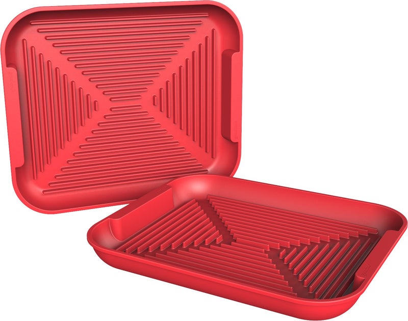 GoodCook GoodCook Everyday Microwave Grill BPAFree Bacon Tray and Cooking Tray 10Inch Microwave Cookware for Bacon Sausage and Hot Dogs Heat Safe to 400F Dishwasher Safe Grease Draining Design  - Image 1