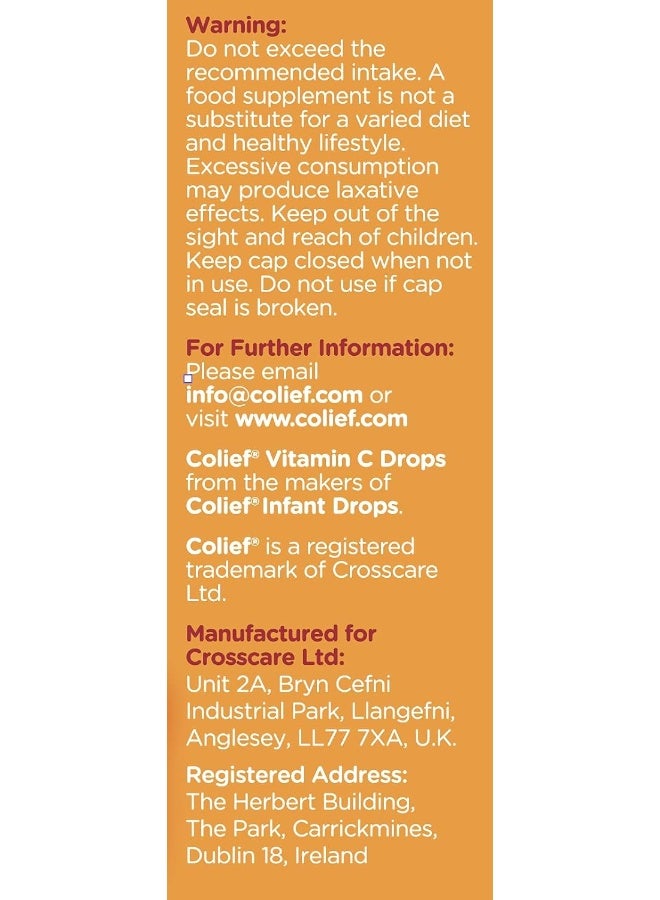 Colief Vitamin C Drops for Kids 1 fl oz - Image 3