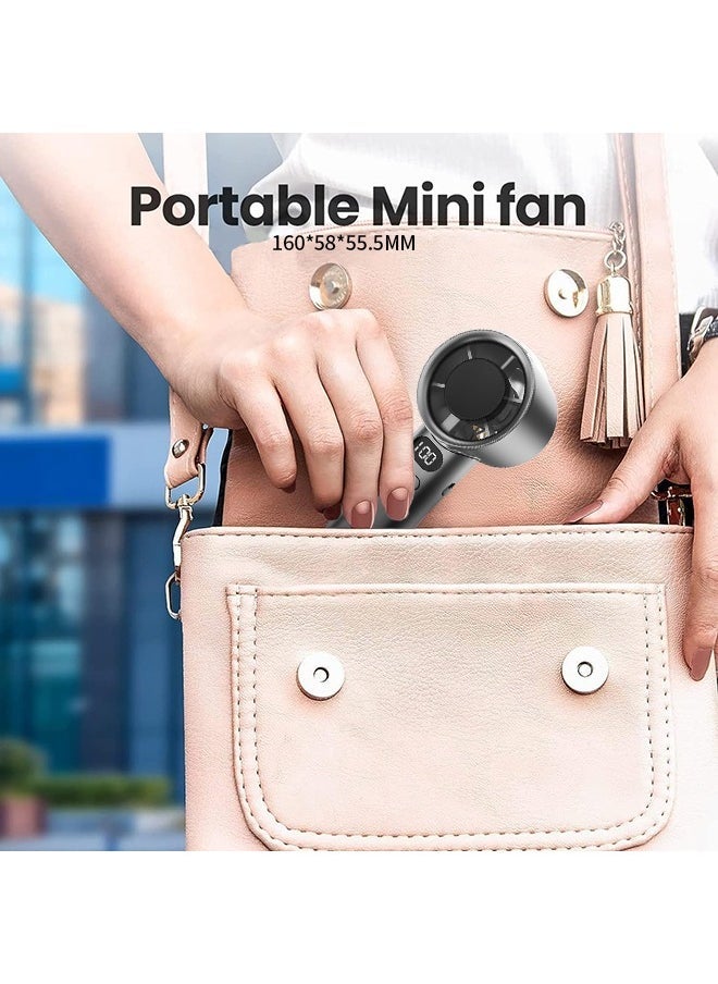 ACHAS 2025 Handheld Mini Fan with 1-120 Speed Adjustable USB-C Rechargeable High Speed Personal Fan, 1800mAh Battery Powered Fan - Image 4