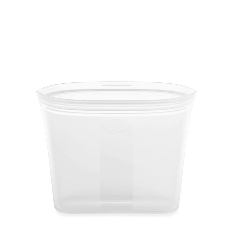 Zip Top Reusable Food Storage Bags  Sandwich Bag Frost  Silicone Meal Prep Container  Microwave Dishwasher and Freezer Safe  Made in the USA