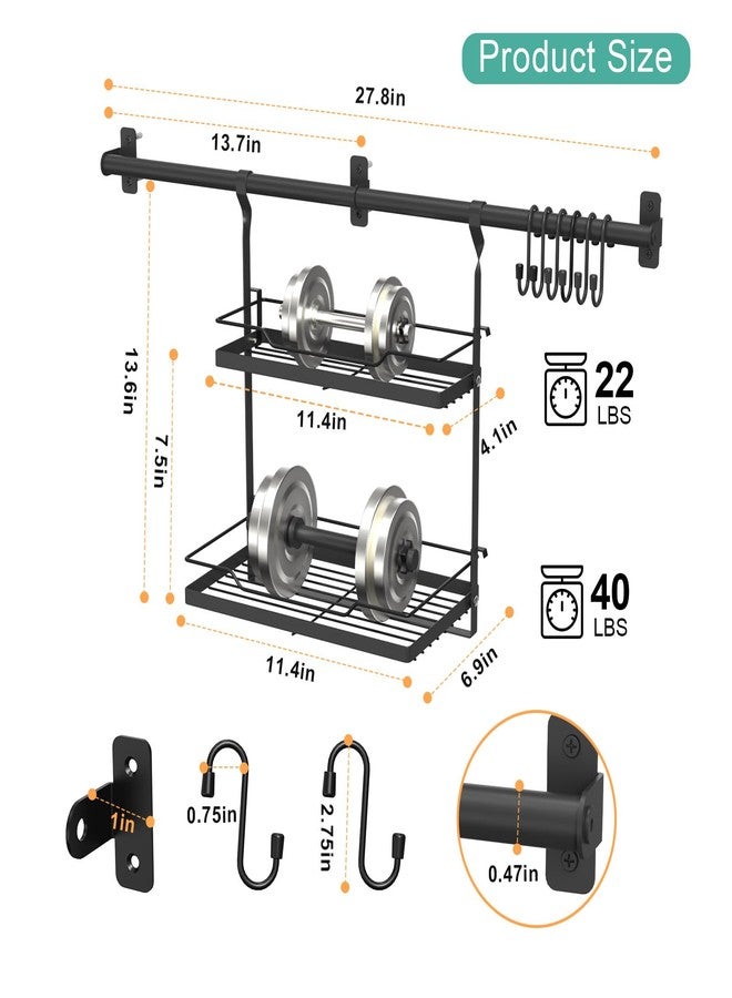 NADAMOO Spice Rack and Kitchen Utensil Hanger, Wall Mounted，with Towel Rack - Image 4