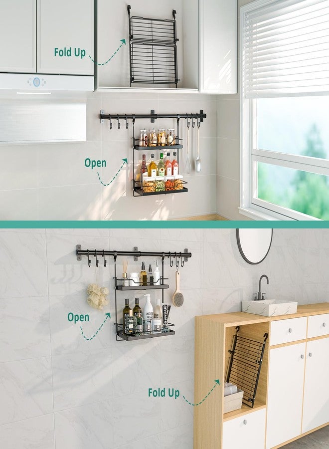 NADAMOO Spice Rack and Kitchen Utensil Hanger, Wall Mounted，with Towel Rack - Image 5