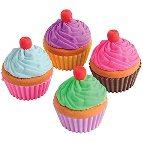 U.S. Toy Lot Of 12 Pull Apart Assorted Color Cupcake Erasers - Image 2