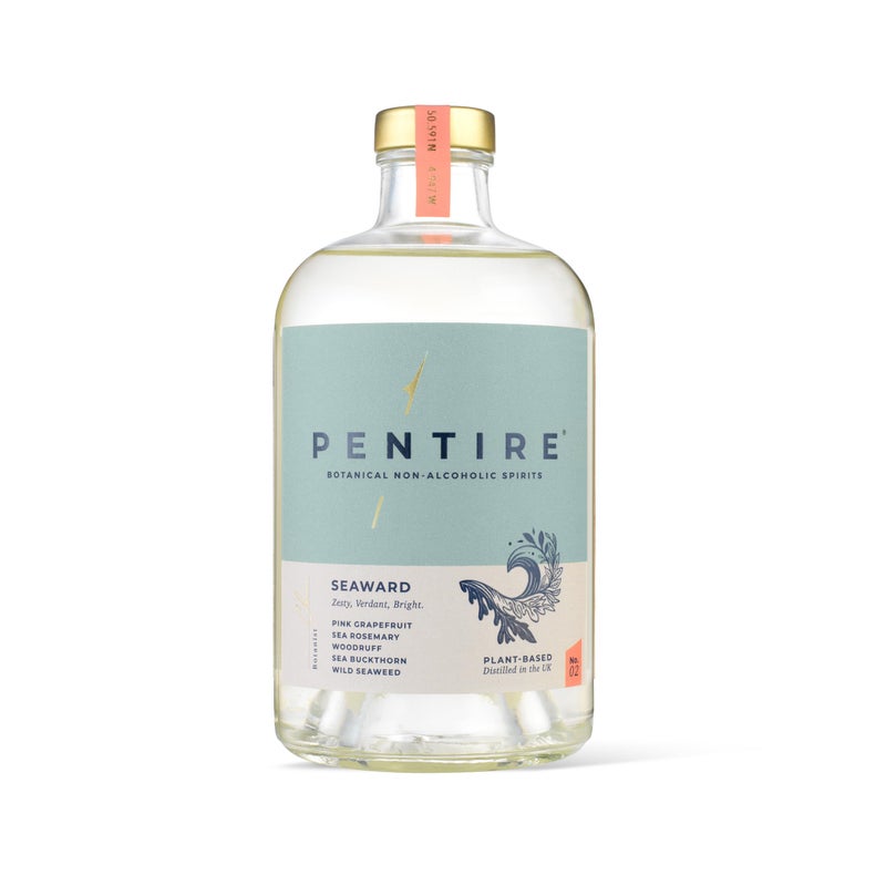 Pentire Seaward 70cl Botanical Alcohol Free Spirit Distilled from Native Cornish Plants No Added Sugar Vegan Nothing Artificial Non Alcoholic Grapefruit Spirit