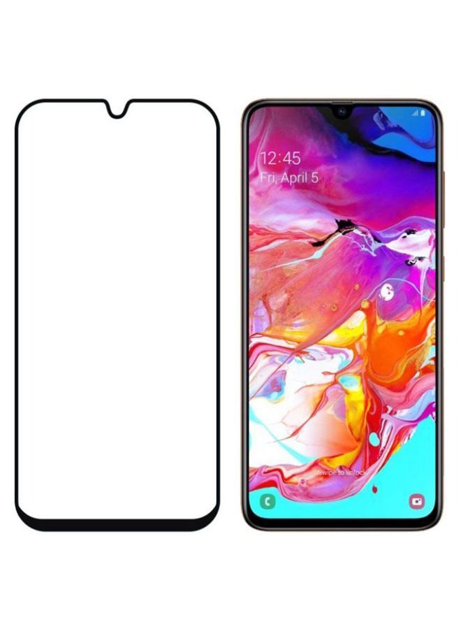 3D Full Covered Tempered Glass Screen Protector For Galaxy A70 Clear/Black - Image 1