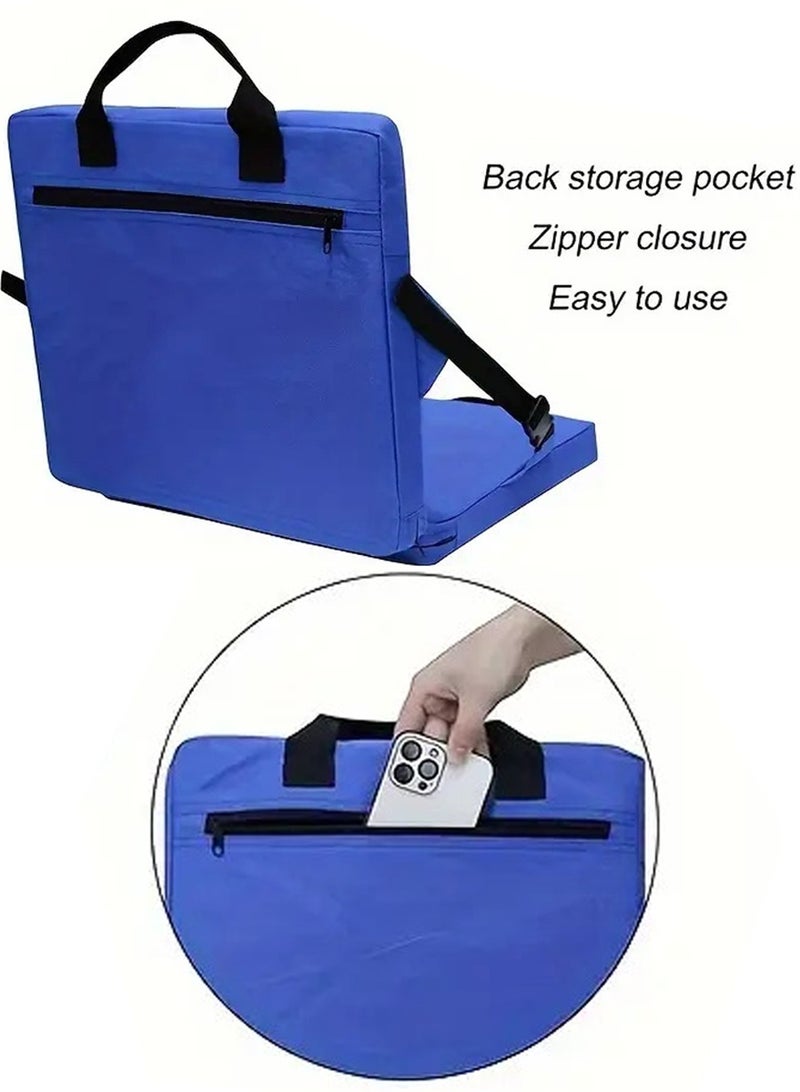 QUTOOB Folding Chair with Adjustable Backrest and Utility Side Pocket - Floor Seating Chair For Gatherings, Sessions, Relaxation, Camping, or Enjoy Solo - Backrest Support For Outdoor and Indoor Activities - Image 3