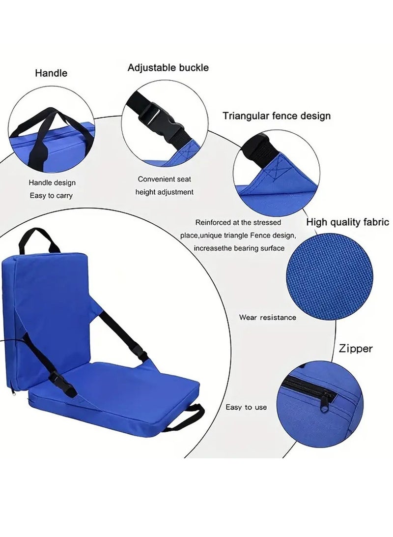 QUTOOB Folding Chair with Adjustable Backrest and Utility Side Pocket - Floor Seating Chair For Gatherings, Sessions, Relaxation, Camping, or Enjoy Solo - Backrest Support For Outdoor and Indoor Activities - Image 5