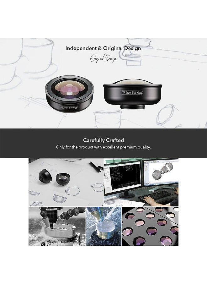 APEXEL APEXEL APL-HD5SW 170° Super Wide Angle Lens for Dual Lens / Single Lens Smartphone for iPhone Pixel Samsung Galaxy Huawei Smartphones  - Image 4
