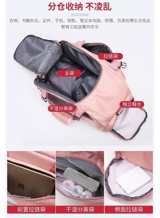 T60 Large Capacity Waterproof Sports Bag with Separate Bottom Compartment for Shoes and Wet Clothes – Stylish Modern Design for Gym, Travel, and Outdoor Trips (Code 250896) – Color: Mint - Image 3