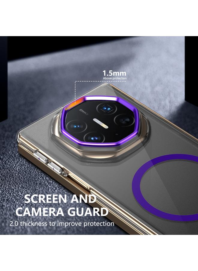 Green Tiger Case For Huawei Mate XT Ultimate Design lce Folding Series MagSafe Integrated Clear PC Phone Case - Image 4