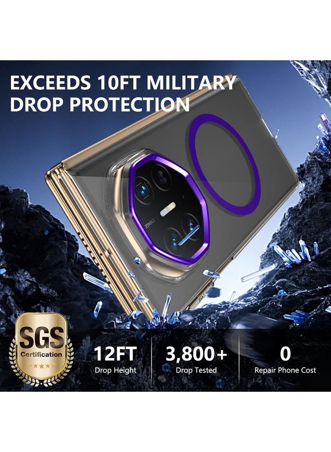 Green Tiger Case For Huawei Mate XT Ultimate Design lce Folding Series MagSafe Integrated Clear PC Phone Case - Image 3