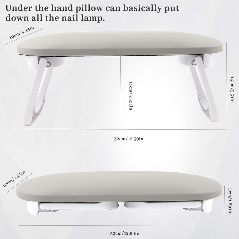 URBAN BOX Nail Arm Rest CushionProfessional Adjustable Nail Hand Rest Stand for Acrylic Nails Hand HolderHand Pillow Stand with PU Leather Soft HighDensity SpongeManicure Nail Tool - Image 4